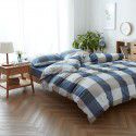 Wuji 4-Piece Bedding Product Washed Cotton Fine Sheet Set Solid Color Simple 4-Piece Fitted Sheet