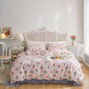 2022 new ins style cotton printed four piece set 13372 cotton simple sheet fitted sheet set 