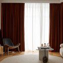 919 Australian wool burnt sugar curtain retro living room bedroom shading thickened velvet velvet 