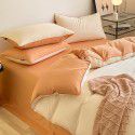 60 Thread Count Long staple Cotton 4 Piece Cotton 100 Dormitory Sheet 3 Piece Fitted Sheet Quilt Cover 4 