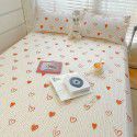 Small fresh cotton 120x200 fitted sheet cotton sheet pillowcase Simmons protective cover 150x200 enlarged bedspread 
