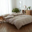 Wuji 4-Piece Bedding Product Washed Cotton Fine Sheet Set Solid Color Simple 4-Piece Fitted Sheet
