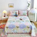 Autumn and winter thickened milk velvet bed cover quilted warm bed sheet crystal velvet blanket machine washable one hair substitute 