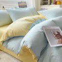 Summer waffle four piece washing cotton sheet quilt cover non cotton cotton bedding college dormitory 3 