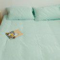 Solid color 100% cotton washable cotton bed sheet single piece cotton net red sheet single pillowcase for student dormitory 2 3-piece sets