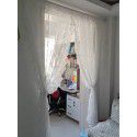 Round mirror gauze is beautiful, romantic, French rococo living room, window partition, privacy proof screen curtain, cross-border e-commerce 