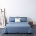 Wuji 4-Piece Bedding Product Washed Cotton Fine Sheet Set Solid Color Simple 4-Piece Fitted Sheet