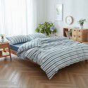 Wuji 4-Piece Bedding Product Washed Cotton Fine Sheet Set Solid Color Simple 4-Piece Fitted Sheet