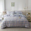 2022 new ins style cotton printed four piece set 13372 cotton simple sheet fitted sheet set 