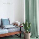 Nordic Simple American Soft Brushed Cashmere Cotton Linen Curtain Study Living Room Solid Semi Blackout Curtain 