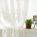 American style pastoral embroidery window screen, solid color cotton and linen screen, embroidered curtain, living room, bedroom, balcony, wholesale, cross-border 