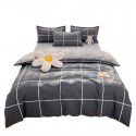 Wholesale all cotton thickened four piece set, all cotton brushed three piece set, student dormitory bed sheet and quilt cover, one for distribution 