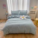 Wholesale all cotton thickened four piece set, all cotton brushed three piece set, student dormitory bed sheet and quilt cover, one for distribution 