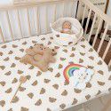 Soft waxy cotton 60 thread double-layer gauze thin bed sheet Children's single double bed Type A gauze sheet Thin cover quilt 