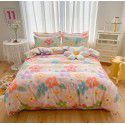 Wholesale all cotton thickened four piece set, all cotton brushed three piece set, student dormitory bed sheet and quilt cover, one for distribution 