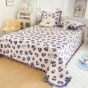Autumn and winter thickened milk velvet bed cover quilted warm bed sheet crystal velvet blanket machine washable one hair substitute 