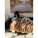 Black and white checkerboard blanket lamb cashmere bed sheet quilt cover thickened cover sofa blanket step into wholesale bedding 