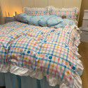 The manufacturer directly sells Korean lace 4-piece set of 60 Australian cotton bed sheets in small wind and fresh quilt cover gifts for sale 