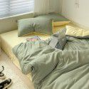 Mix and match ins washed cotton four piece set solid color American cotton dormitory three piece set fitted sheet, bed sheet and quilt cover wholesale distribution 