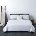 Wuji 4-Piece Bedding Product Washed Cotton Fine Sheet Set Solid Color Simple 4-Piece Fitted Sheet