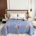 Autumn and winter thickened milk velvet bed cover quilted warm bed sheet crystal velvet blanket machine washable one hair substitute 