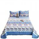 Autumn and winter thickened milk velvet bed cover quilted warm bed sheet crystal velvet blanket machine washable one hair substitute 
