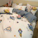 2022 spring new ins cartoon pure cotton bedding four piece cotton children's sheet quilt cover three piece set 
