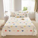 Small fresh printed bed cover with cotton chiffon lace bed cover bedspread single piece all-purpose bed cover kit wholesale 