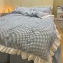 The manufacturer directly sells Korean lace 4-piece set of 60 Australian cotton bed sheets in small wind and fresh quilt cover gifts for sale 