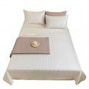 Korean solid color class A cotton quilted bed cover three piece set of cotton cover blanket cotton fitted sheet thin cushion cover bedding