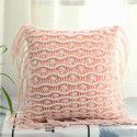 Retro Bohemian Throw Pillow Handwoven Throw Pillow Sofa Cushion Cover Throw Pillow Cover Knitted Tassel Bedroom Waist Pillow 