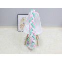 Ins Nordic children's room decoration DIY weave fried dough twist bed surround Danish Knot long tie ball pillow 