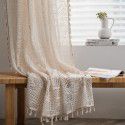 Yimanqiyun Rose Crochet Curtain Transparent American rural hollowed out pastoral living room balcony bedroom window art
