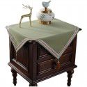 Chinese square bedside table cloth, light and luxurious, square tea table cover, plain color, small square table cloth 