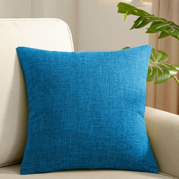 Manufacturer's direct sales of solid color linen cushion sofa bed cushion plain color thickened cushion cushion cushion cushion pillow cover 