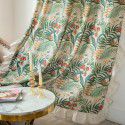 Lexuan Xiuins green plant lotus leaf curtain finished product wholesale bedroom kitchen small curtain