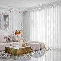 Light and luxurious gauze curtain, opaque, white gauze curtain, white sand shading balcony, seersucker, Japanese window screen 