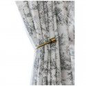 French Retro Grey Ink Cotton Linen Printing Curtain Table Cloth Cafe Home Picnic Cloth Photography Food Props