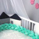 Ins Nordic children's room decoration DIY weave fried dough twist bed surround Danish Knot long tie ball pillow 