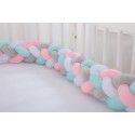 Ins braided strip knotting four strand fried dough twist braid bed surround pillow kont ball children anti-collision strip wholesale 