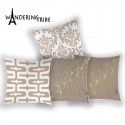 Pattern Line Gold Throwing Pillow Cover Digital Printing Simple Pillow Cover Cross border Best Backrest Home Fabric Cushion 