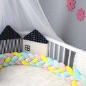 Ins Nordic children's room decoration DIY weave fried dough twist bed surround Danish Knot long tie ball pillow 