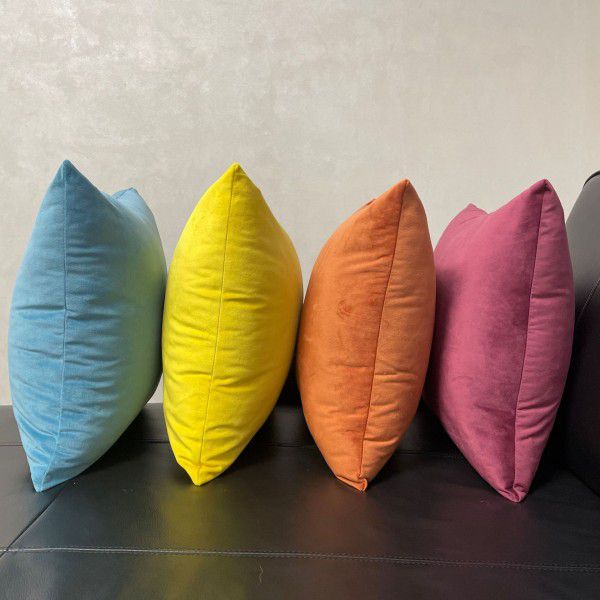 Simple solid velvet throw pillow light luxury super soft cushion cover sofa backrest cover 