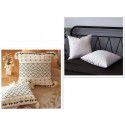 Nordic lamb plush ins style embroidery face pillow chessboard light luxury velvet vintage sofa waist cushion cover 