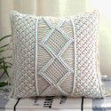 Retro Bohemian Throw Pillow Handwoven Throw Pillow Sofa Cushion Cover Throw Pillow Cover Knitted Tassel Bedroom Waist Pillow 