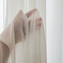 Nordic modern simple wind curtain, window screen, chiffon silk, satin, white yarn, solid color, transparent living room, screen curtain, balcony, bedroom 