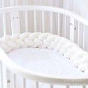 Ins braided strip knotting four strand fried dough twist braid bed surround pillow kont ball children anti-collision strip wholesale 