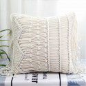 Retro Bohemian Throw Pillow Handwoven Throw Pillow Sofa Cushion Cover Throw Pillow Cover Knitted Tassel Bedroom Waist Pillow 