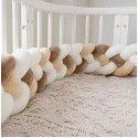 Ins braided strip knotting four strand fried dough twist braid bed surround pillow kont ball children anti-collision strip wholesale 