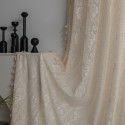 Yimanqiyun Rose Crochet Curtain Transparent American rural hollowed out pastoral living room balcony bedroom window art